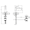 Gessi 38601#031 Gessi Emporio Via manzoni Смеситель для раковины с донным клапаном и соединительными шлангами, цвет: Chrome