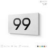 Табличка с номером 99 на дверь квартиры, для офиса, кабинета, аудитории, склада, белая 120х70 мм, Айдентика Технолоджи