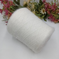 Альпака на шёлке арт Alpaca Baby Seta 01 Белый