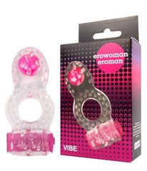 Прозрачное эрекционное кольцо Erowoman-Eroman - 