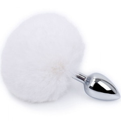 Анальная пробка Runyu Banny Tail Plug Small, 2,8 см, Cеребро. Белый