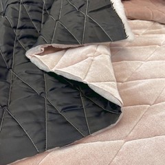 Мерный лоскут 1,15 м  курточная бархатная  светло-розовая 3179