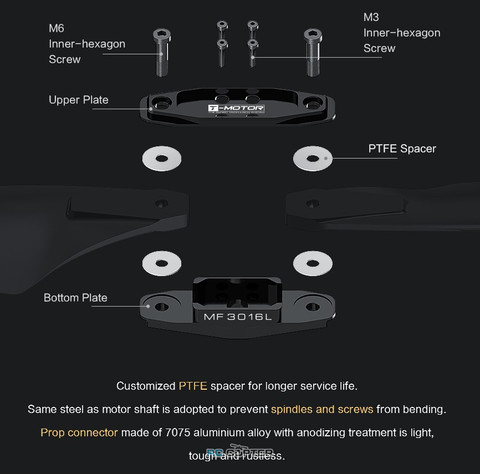 Пропеллер полимерный складной MF 3016 T-Motor (пара)