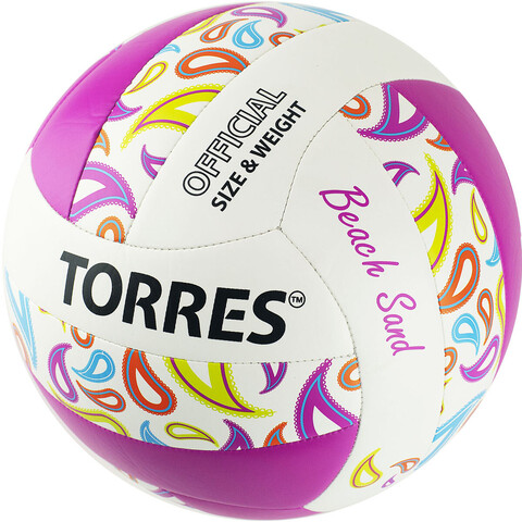 Мяч для пляжного волейбола TORRES Beach Sand Pink арт.V32085B, р.5