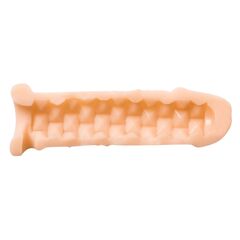 Телесный фаллоудлинитель Extra Sense Bubbles - 13,5 см. - 