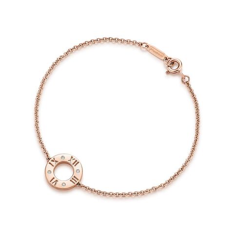 Браслет из розового золота с бриллиантами, Tiffany💎 Atlas, В наличии