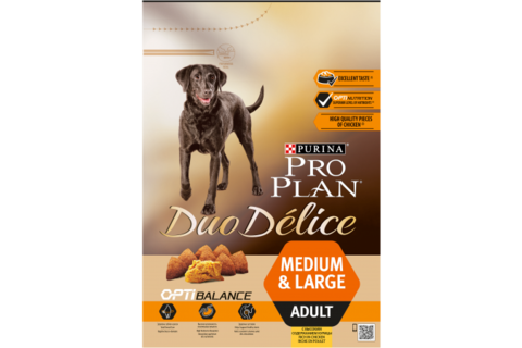 Сухой корм Purina Pro Plan DUO DELICE для взрослых собак с курицей и рисом