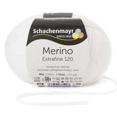 Пряжа Schachenmayr Merino Extrafine 120 (00101)