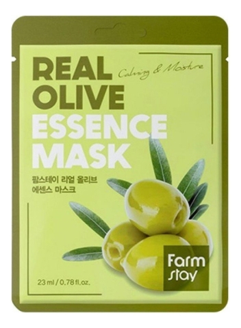 Тканевая маска питательная с экстрактом оливы Farmstay Real Olive Essence Mask 1 шт.