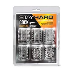 Насадки на пенис Blush Novelties Stay Hard – 6 шт, 5 см, прозрачные