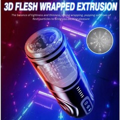 Автоматический мастурбатор с фрикцией и функцией вращения на подставке