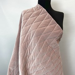 Мерный лоскут 1,15 м  курточная бархатная  светло-розовая 3179