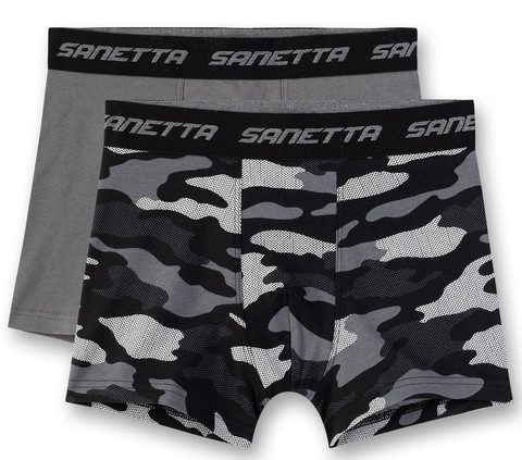 Набор спортивных боксеров Sanetta, камуфляж/серый