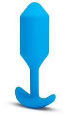 Голубая вибропробка для ношения B-vibe Snug Plug 3 - 12,4 см. - 