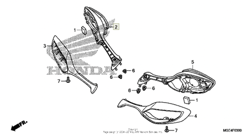 Honda Зеркало VFR 1200 F FD правое 88110-MGE-305ZA аналог 88110-MGE-003ZA