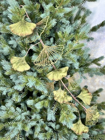 Гирлянда Гинго 145см ChristmasDeLuxe premium collection оливковая