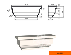 Пилястра ПЛВ-250/1 (капитель)