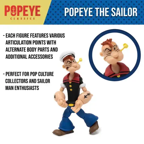 Фигурка Попай-Моряк комикс Popeye Classics