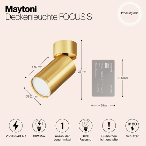 Потолочный светильник Maytoni Focus s C050CL-U-1MG