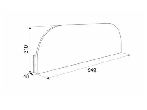 Бортик для кровати софа с мягкой спинкой