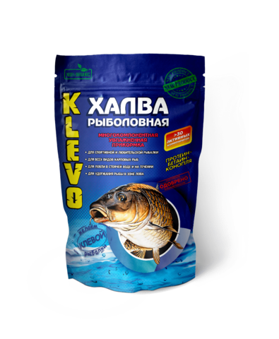 КЛЁВО Рыболовная ХАЛВА аромат КОНОПЛЯ 0.9 кг/20шт/уп. продажа от 5 шт.
