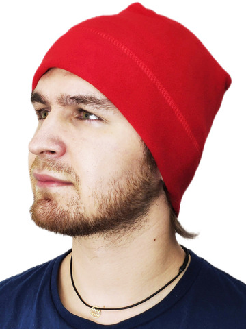 Картинка шапка Skully Wear Elastic Fleece Hat red - 2