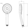 Villeroy&Boch  TVS00000800061 Ручной душ, Villeroy&Boch, размер душевого диска, мм-110, форма-круглая, количество режимов-3, материал-ABS пластик цвет-хром