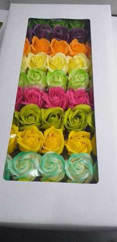 Ароматные мыльные бутоны роз в коробке  (50 штук)