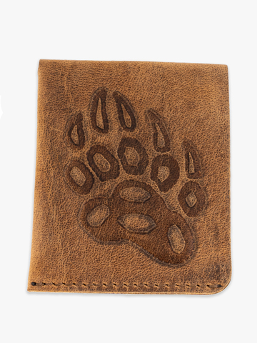 Бумажник-Компактный из натуральной кожи Крейзи, светло-коричневого цвета