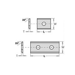 Нож твердосплавный 50x12x1,5 KCR08 / CTK ST 790.500.00