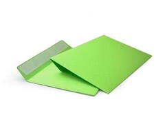 Конверт из бумаги зеленого цвета C6 (114х162 мм) 120 г/м²