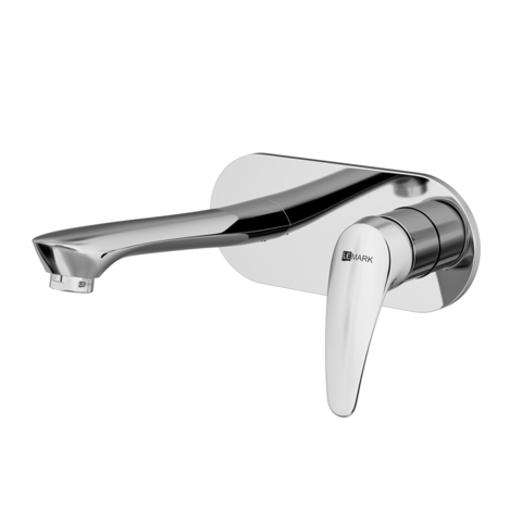 Lemark LM0426C Встраиваемый смеситель для раковины, настенный, длина излива 19 см, латунь/хром