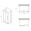 Abber Schwarzer Diamant AG30140BMH-S70BM-S70BM Душевой уголок, 140x70x195