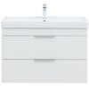 Aquanet 336311 Тумба Ирис new 90 подвесная 2 ящ. цв. белый глянец (336311)