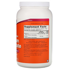 Now Foods, Порошок аскорбата натрия, 3 фунта (1361 г)