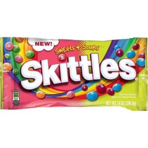 Skittles Sweet Sours Скитлс с фруктовой шипучкой 56 гр