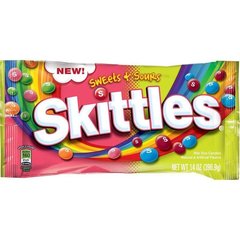 Skittles Sweet Sours Скитлс с фруктовой шипучкой 56 гр