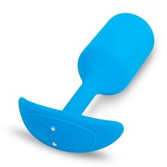 Голубая вибропробка для ношения B-vibe Snug Plug 3 - 12,4 см. - 