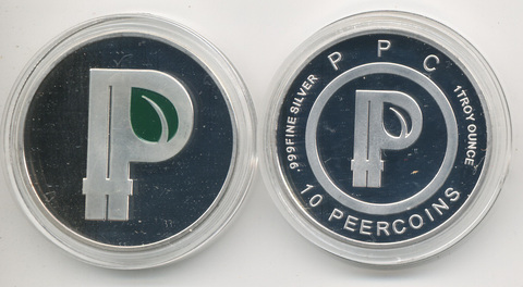 Жетон 10 Пиркойнов. 10 Peercoins (PPC) Криптовалюта жетон Копия