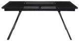 фото 8 Стол ADRIA 160 SMOKED BLACK GLASS Дымчато-черное стелко/ черный каркас, DISAUR на profcook.ru