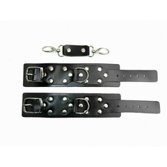 Наручники кожаные Sex Game коричневые