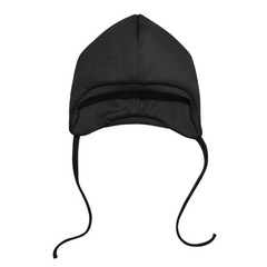 Шапочка утепленная из футера черная (футер петля)