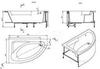 Акриловая ванна асим Welna 160х100 Лв бел Roca ZRU9302997