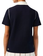 Поло женское Lacoste Sport Roland Garros Edition Cotton Pique Polo Shirt - navy blue/white