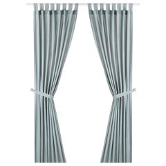 Комплект штор IKEA LENDA (ЛЕНДА), Светло-бирюзовый, 140х250 см, 2 шт
