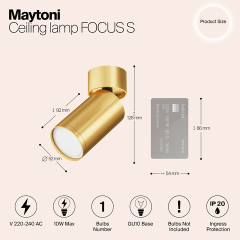 Потолочный светильник Maytoni Focus s C050CL-U-1MG