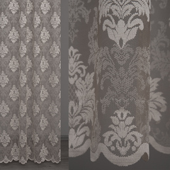 Тюль жаккард, пр-во Турция, ш. 285 см, кофейный