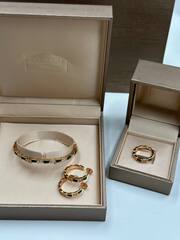 83060 - Браслет ЗМЕЯ -SERPENTI в позолоте, качество VGOLD с вставками малахит
