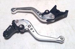 Короткие рычаги тормоза-сцепления Honda CB600F/ CB900F/ Hornet /CBR900RR /CBR600 F/F2/F3/F4/F4i/ CBF600 N/S / серебристый