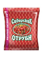Отруби Сибирские ПШЕНИЧНЫЕ (с клюквой), 200 г